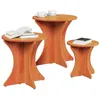 Image de vidaXL Table Basse 3 pcs Brun Cire, Table Basse Ronde Rustique, Bois de pin, Centre Polyvalent, Accent décoratif pour chez soi