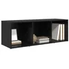 Image de vidaXL Ensemble Meuble TV Noir 72 x 35 x 37 cm Bois d'ingénierie, Meuble TV Rustique Compact pour Salon, Gain de Place, Solution Moderne Murale