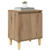 Image de vidaXL Cabinet de Chevet chêne Artisanal 40 x 30 x 50 cm, Table de Nuit compacte, Meuble de Rangement Durable, Organiseur pour Chambre, Essentiel Moderne
