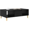 Image de vidaXL Table Basse Chêne Noir 103,5 x 60 x 35 cm Bois d'ingénierie, Table Basse rectangulaire Moderne, Meuble Robuste pour l'intérieur, déco Fonctionnelle, étagères incluses