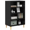 Image de vidaXL Buffet Chêne Noir 57 x 35 x 89.5 cm Bois d'ingénierie, Buffet rectangulaire de Salon, Rangement Moderne, unité Fonctionnelle pour l'entrée, mobilier stylé