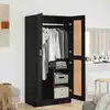 Image de vidaXL Armoire Chêne noir 82,5 x 51,5 x 180 cm Bois d'ingénierie
