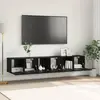 Image de vidaXL Ensemble meuble TV 3 pcs Noir 60 x 30 x 30 cm Bois d'ingénierie