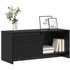 Image de vidaXL Ensemble Meuble TV Chêne Noir 90 x 35 x 40 cm Bois d'ingénierie, Rangement Salon, Meuble TV rectangulaire, Organisateur Mural, mobilier Contemporain et Minimaliste