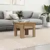Image de vidaXL Table basse Chêne artisanal 55 x 55 x 42 cm Bois d'ingénierie
