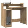 Image de vidaXL Bureau chêne Artisanal 97 x 45 x 90 cm Bois d'ingénierie, Bureau Moderne, rectangulaire, Ergonomique, Pratique, Compact avec USB-C, Table d'écriture Polyvalente, Efficace