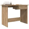 Image de vidaXL Bureau chêne Artisanal 100 x 50 x 76 cm Bois d'ingénierie, Bureau élégant Rustique, Table de Bureau compacte, Meuble rectangulaire avec tiroirs texturés