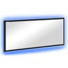 Image de vidaXL Miroir Chêne Noir 90 x 8,5 x 37 cm Bois d'ingénierie, Miroir Mural rectangulaire Moderne, Vanity LED, déco de Salle de Bain stylée, Gain de Place avec lumière
