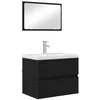 Image de vidaXL Ensemble de mobilier de Salle de Bain 2 pcs Chêne Noir, Ensemble Salle de Bain Chic, Solutions de Rangement Durables, Meubles Muraux Modernes pour la Maison