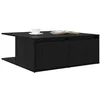 Image de vidaXL Table Basse Chêne Noir 80 x 80 x 31 cm Bois d'ingénierie, Table Basse Moderne, Design carré, mobilier élégant, pièce Fonctionnelle, élément stylé, Option de Rangement