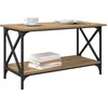 Image de vidaXL Table Basse chêne Artisanal 80 x 45 x 45.5 cm Bois d'ingénierie, Table Basse Chic, Salon Moderne, Centre élégant, Meuble Robuste rectangulaire, déco intérieure