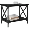 Image de vidaXL Table d'appoint Chêne Noir 55 x 38 x 45 cm Bois d'ingénierie, Table rectangulaire Moderne pour Salon, Durable, compacte, Chic, Pratique, mobilier Polyvalent, Style Minimaliste
