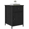 Image de vidaXL Cabinet de Chevet avec tiroir 2 pcs Chêne Noir 40 x 42 x 60 cm, Chambre Moderne, Table de Nuit Minimaliste, Rangement Pratique, Meuble en Bois, Design Simple