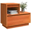 Image de vidaXL Cabinet de Chevet avec tiroir 2 pcs Cire Marron 60 x 34 x 51 cm, Table de Nuit Rustique, Rangement Compact, Meuble Pratique pour l'organisation dans la Chambre