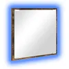 Image de vidaXL Miroir de Salle de Bain LED Chêne fumé 40 x 37 x 8.5 cm, Miroir LED rectangulaire Moderne, fixé au Mur, USB, Verre Clair, déco Lumineuse Tendance pour la Maison