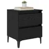 Image de vidaXL Cabinet de Chevet Chêne Noir 40 x 35 x 50 cm Bois d'ingénierie, Table de Nuit Moderne, Table de Rangement rectangulaire, Table de Chevet compacte, utilité Minimaliste pour Les espaces urbains