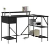 Image de vidaXL Bureau Chêne Noir 120 x 79 x 86.5 cm Bois d'ingénierie, Bureau Moderne, rectangulaire pour Ordinateur, Table Minimaliste, Espace de Travail Ergonomique et Pratique