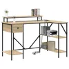 Image de vidaXL Bureau Chêne Sonoma 120 x 79 x 86.5 cm Bois d'ingénierie, Bureau Moderne, rectangulaire pour Ordinateur, Table Minimaliste, Espace de Travail Ergonomique et Pratique