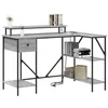 Image de vidaXL Bureau Sonoma Gris 120 x 79 x 86.5 cm Bois d'ingénierie, Bureau Moderne, rectangulaire pour Ordinateur, Table Minimaliste, Espace de Travail Ergonomique et Pratique