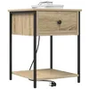 Image de vidaXL Cabinet de Chevet avec tiroir Chêne Sonoma 42 x 41 x 56 cm, Table de Chevet Moderne, Rangement Compact, Surface Minimaliste, Organisateur Pratique, Meuble Contemporain