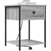 Image de vidaXL Cabinet de Chevet avec tiroir 2 pcs Sonoma Gris 42 x 41 x 56 cm, Table de Chevet Moderne, Rangement Compact, Surface Minimaliste, Organisateur Pratique, Meuble Contemporain