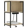 Image de vidaXL Cabinet de Chevet 2 pcs Chêne Sonoma 38 x 31 x 61 cm, Table de Nuit compacte, Organisateur Moderne, Meuble Gain de Place, Rangement élégant.
