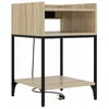 Image de vidaXL Table de Chevet Chêne Sonoma 40 x 40 x 61 cm Bois d'ingénierie, Tables de Nuit Modernes, rectangulaires, Pratiques pour la Chambre, Design Minimaliste, déco stylée