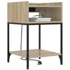 Image de vidaXL Table de Chevet avec étagère 2 pcs Chêne Sonoma 40 x 40 x 61 cm, Tables de Nuit Modernes, rectangulaires, Pratiques pour la Chambre, Design Minimaliste, déco stylée