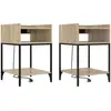 Image de vidaXL Cabinet de chevet 2 pcs Chêne Sonoma 40 x 40 x 61 cm