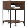 Image de vidaXL Cabinet de Chevet avec étagère 2 pcs Chêne Brun 40 x 40 x 61 cm, Table de Chevet Fonctionnelle, élément Rustique, Rangement Moderne, Solution pour la Chambre, Style déco Sympa