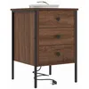 Image de vidaXL Cabinet de Chevet avec tiroir Chêne Marron 42 x 41 x 61 cm, Table de Nuit élégante, Meuble Compact pour Chambre, Rangement en Bois, unité de Chevet Robuste et organisée