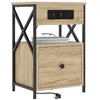 Image de vidaXL Cabinet de Chevet 2 pcs Chêne Sonoma 40 x 31 x 60 cm, Table de Chevet élégante, Meuble Rustique Compact, Indispensable pour la Chambre, rangements Pratiques