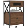 Image de vidaXL Cabinet de Chevet avec tiroir 2 pcs Chêne Brun 40 x 31 x 60 cm, Table de Chevet élégante, Meuble Rustique Compact, Indispensable pour la Chambre, rangements Pratiques