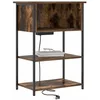 Image de vidaXL Cabinet de Chevet Chêne fumé 55 x 31 x 76 cm Bois d'ingénierie, Tables de Nuit rustiques, Meuble de Rangement Compact, Organisateur stylé pour intérieur, Pratique et Chic