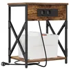 Image de vidaXL Cabinet de Chevet 2 pcs Chêne fumé 41 x 31 x 51 cm, Meuble de Nuit Rustique, Bois d'ingénierie, Rangement Compact, Pratique pour la Chambre