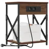 Image de vidaXL Cabinet de Chevet Chêne Brun 41 x 31 x 51 cm Bois d'ingénierie, Meuble de Nuit Rustique, Bois d'ingénierie, Rangement Compact, Pratique pour la Chambre