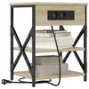 Image de vidaXL Cabinet de Chevet 2 pcs Chêne Sonoma 41 x 31 x 51 cm, Table de Chevet Rustique, Table de Rangement Moderne, Cabinet de Charge Pratique, Organiseur pour Chambre et électronique