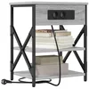 Image de vidaXL Cabinet de Chevet Gris Sonoma 41 x 31 x 51 cm Bois d'ingénierie, Table de Chevet Rustique, Table de Rangement Moderne, Cabinet de Charge Pratique, Organiseur pour Chambre et électronique