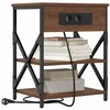 Image de vidaXL Cabinet de Chevet avec étagère 2 pcs Chêne Brun 41 x 31 x 51 cm, Table de Chevet Rustique, Table de Rangement Moderne, Cabinet de Charge Pratique, Organiseur pour Chambre et électronique