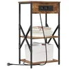 Image de vidaXL Cabinet de Chevet avec étagère 2 pcs Chêne fumé 41 x 31 x 76 cm, Table de Nuit Rustique, Meuble Compact avec Rangement, Organisateur Minimaliste, Essentiel en Bois