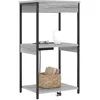 Image de vidaXL Cabinet de Chevet Gris Sonoma 41 x 31 x 76 cm Bois d'ingénierie, Table de Nuit Rustique, rectangulaire et compacte, Rangement Moderne avec étagère, Parfait pour la Chambre
