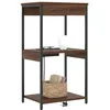 Image de vidaXL Cabinet de Chevet Chêne Brun 41 x 31 x 76 cm Bois d'ingénierie, Table de Nuit Rustique, rectangulaire et compacte, Rangement Moderne avec étagère, Parfait pour la Chambre