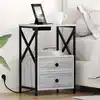 Image de vidaXL Cabinet de chevet Gris Sonoma 40 x 31 x 60 cm Bois d'ingénierie