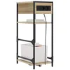 Image de vidaXL Cabinet de Chevet Chêne Sonoma 40 x 27 x 76 cm, Table de Nuit Rustique, Solution compacte, élégant Meuble avec Cadre en Acier Noir et Bois