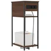 Image de vidaXL Cabinet de Chevet Chêne Brun 41 x 28 x 76 cm Bois d'ingénierie, Table de Nuit compacte en Bois, Petit Meuble Pratique, Rangement stylé pour Votre Chambre