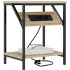 Image de vidaXL Cabinet de Chevet 2 pcs Chêne Sonoma 38 x 30 x 48 cm, Table de Nuit en Bois, Meuble rectangulaire, Rangement Rustique, Station de Chargement intégrée