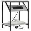 Image de vidaXL Cabinet de Chevet Gris Sonoma 38 x 30 x 48 cm Bois d'ingénierie, Table de Nuit en Bois, Meuble rectangulaire, Rangement Rustique, Station de Chargement intégrée