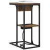 Image de vidaXL Cabinet de Chevet Chêne fumé 41,5 x 26 x 60,5 cm, Table de Nuit Rustique avec Rangement, Meuble Pratique pour Chambre, Surface compacte et Fonctionnelle