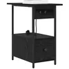Image de vidaXL Cabinet de Chevet Chêne Noir 60 x 30 x 61 cm Bois d'ingénierie, Rangement Chic pour la Chambre, Petite Table de Nuit, Meuble de Chevet en Bois, Design Compact et Pratique