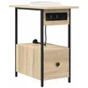 Image de vidaXL Cabinet de Chevet avec tiroir Chêne Sonoma 60 x 30 x 61 cm, Rangement Chic pour la Chambre, Petite Table de Nuit, Meuble de Chevet en Bois, Design Compact et Pratique
